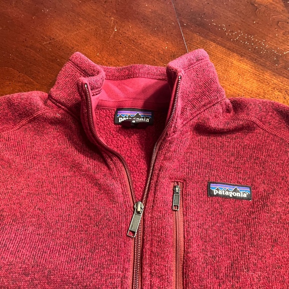 Patagonia Men's 3/4 Zip Fleece Maroon Sz L - Picture 3 of 6